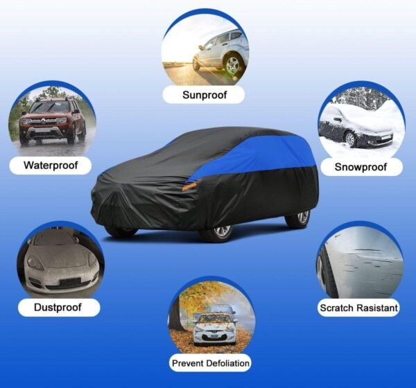 GUNHYI Hatchback Car Cover Waterproof Breathable, Outdoor Car Cover Rain Dust Sun UV Protection Universal fit Mini Clubman, vw Golf, Mercedes A Class, Audi...