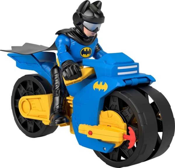 Fisher-Price ​Imaginext DC Super Friends Batman Toys, XL Batcycle with Projectile Launcher & XL Batman Figure