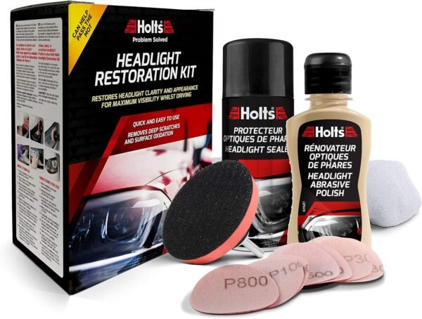 Holts Headlight Restoration Kit, Award Winning Headlamp Restoration Kit, Professional Quality Car Headlight Cleaner To Restore Clarity, Reliable & Easy...